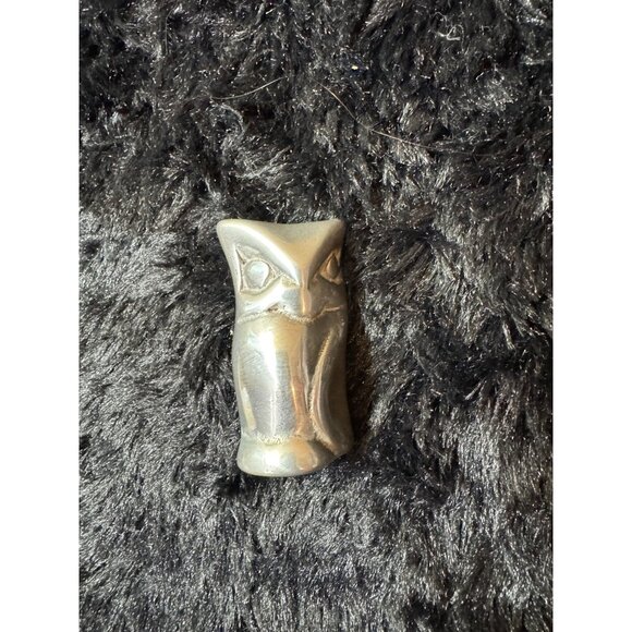 Handcrafted Pewter Owl Figurine Signed & Dated - Picture 3 of 6